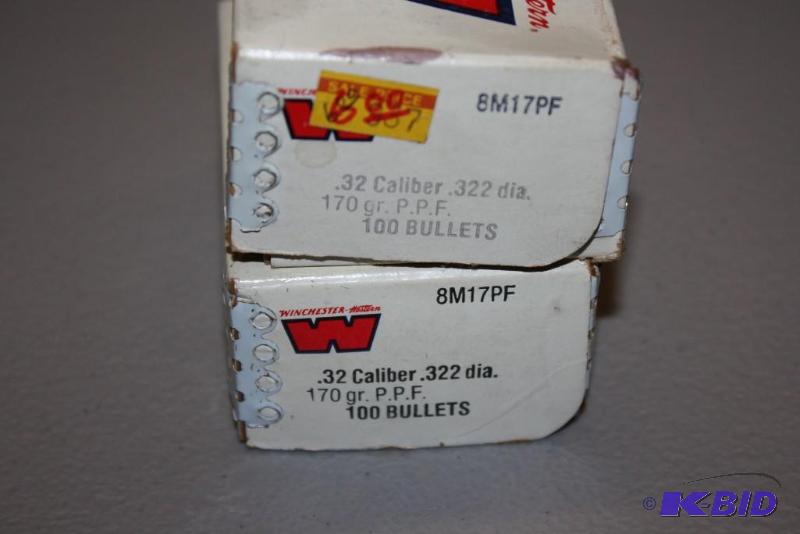 lot 750 image: Box Lot of (2) 32 Cal .352 DIA 170 Grain bull...