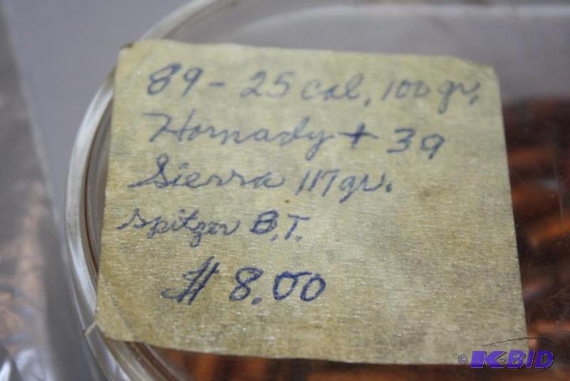 lot 755 image: Bin Lot Including 25 Cal Hornady 100 grain A...