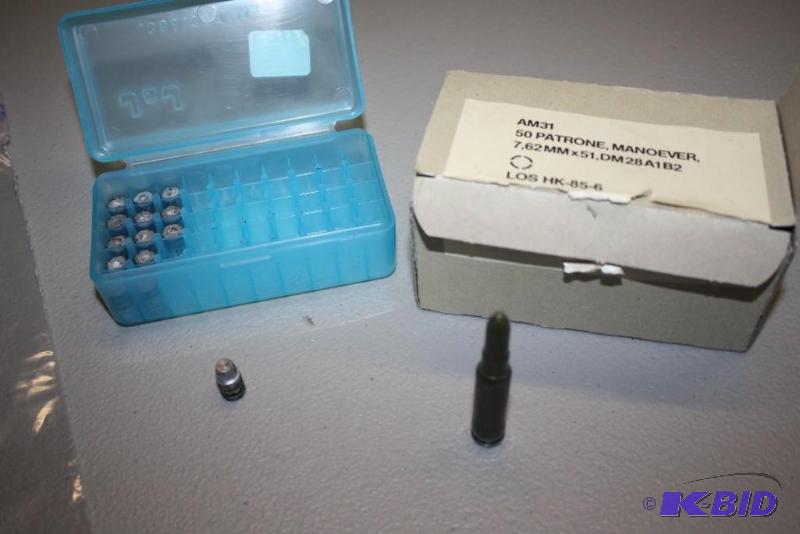 lot 757 image: Box Lot of (2) Including 7.62 mm App 50 bull...
