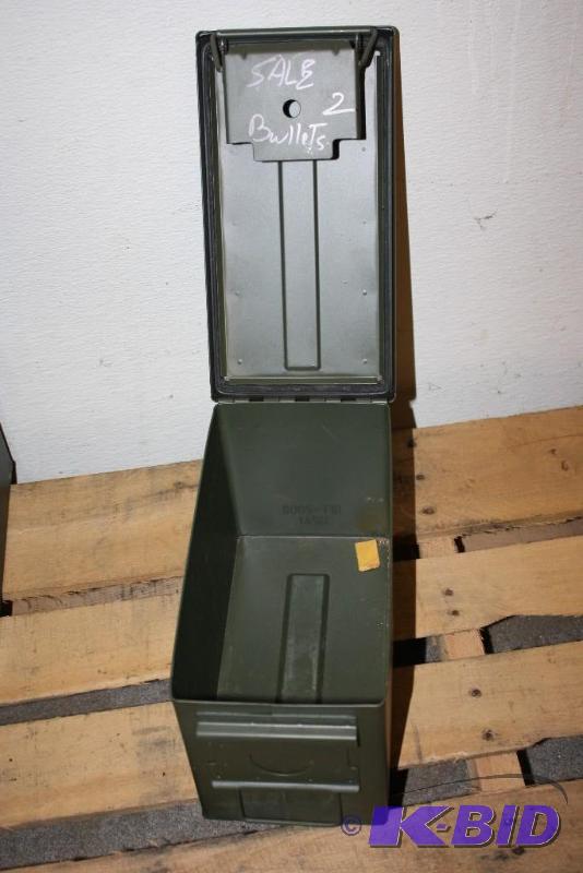 lot 762 image: Military Green Ammo Can 12" x 8" x...
