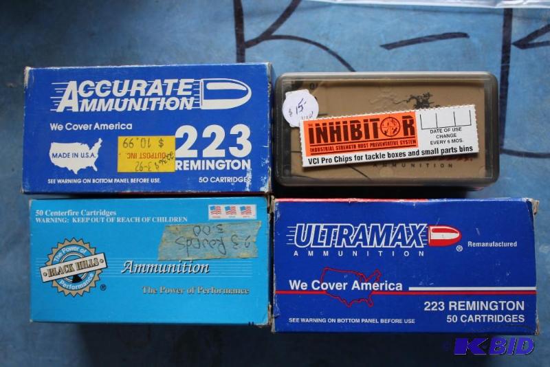 lot 79 image: Miscellaneous .223 ammo app. 150 ct....