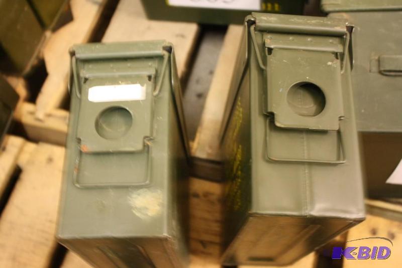 lot 804 image: Lot of (2) Military Green Ammo Can 4" x...