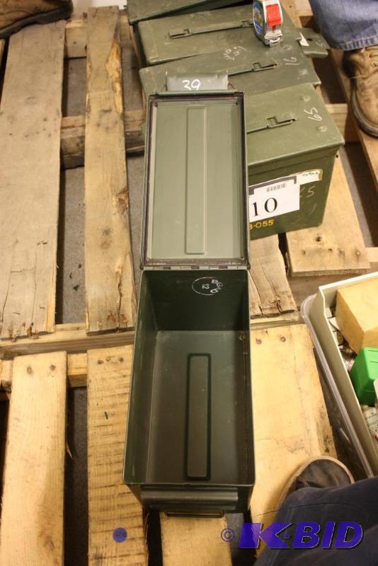 lot 809 image: Military Green Ammo Can 12" x 7" x...