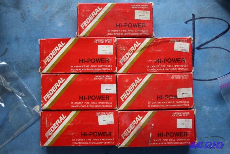 lot 81 image: Federal Hi-Power 35 Remington ammo app. 140 ...