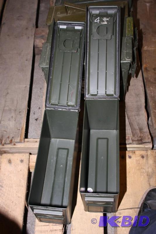 lot 818 image: Lot of (2) Military Green Ammo Can 11" ...