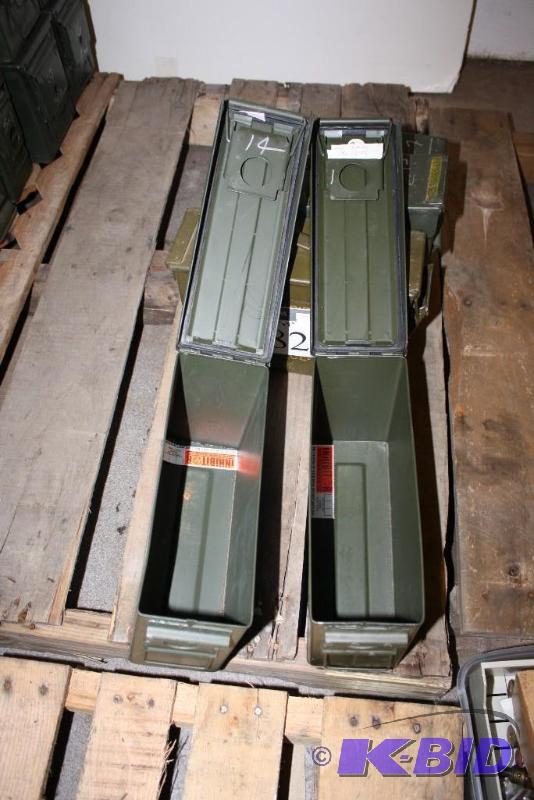 lot 819 image: Lot of (2) Military Green Ammo Can 11" ...