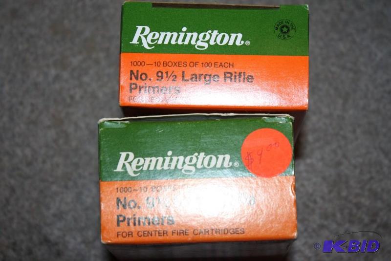lot 827 image: Box Lot of (2) 9 12 Large Rifle Primers app...
