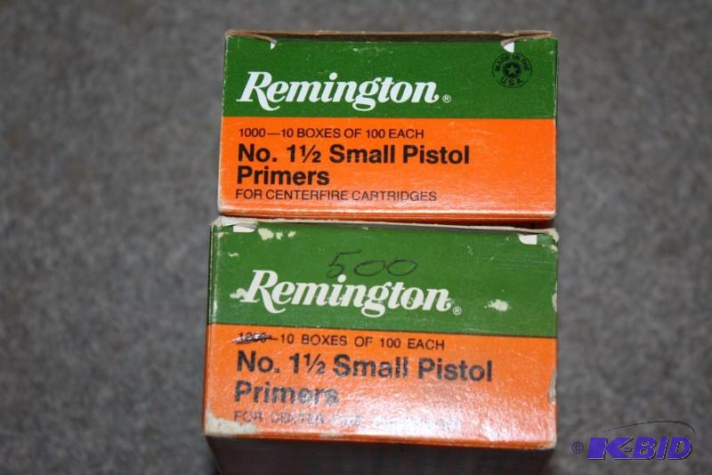 lot 829 image: Box Lot of (2) 1 12 Small Pistol Primers ap...