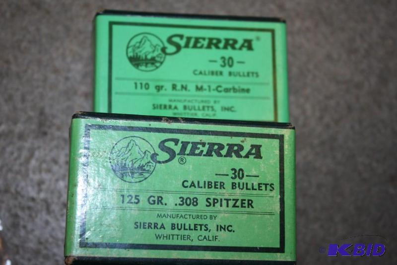 lot 853 image: Box Lot of (2) Sierra 30 Cal bullets app. 50...