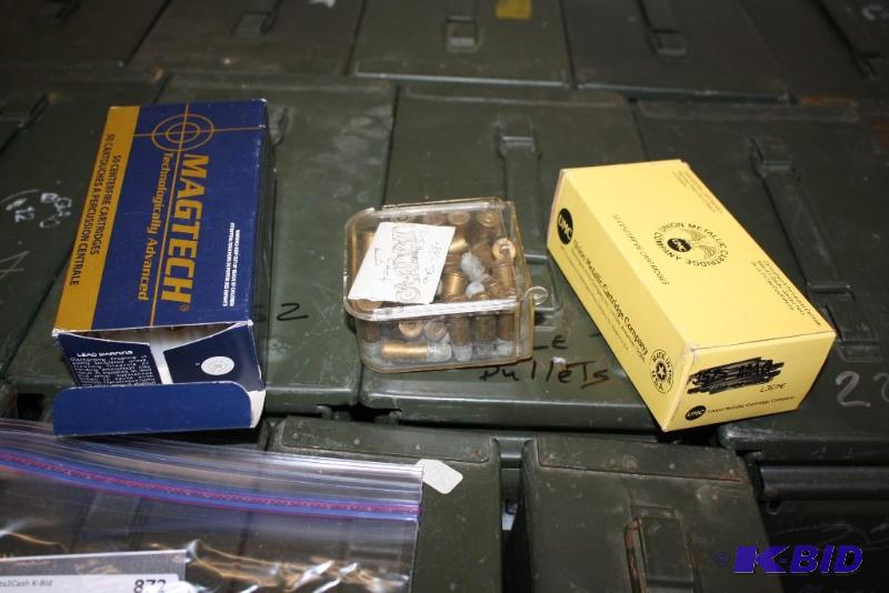 lot 872 image: Box Lot of (3) .38S&ampW ammo app. 135 ct....