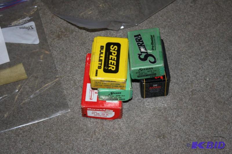 lot 878 image: Box Lot of (5) 375 Cal Bullets app. 200 ct....