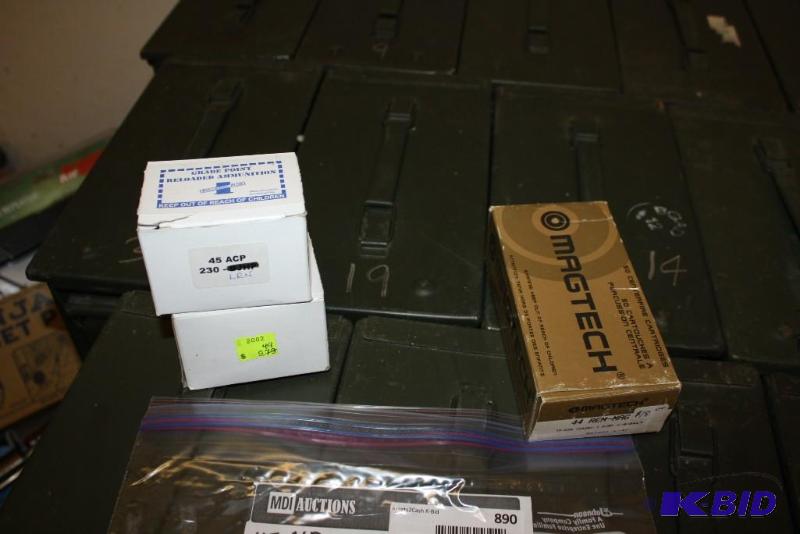 lot 890 image: Box Lot of (3) Miscellaneous 45 ACP & 44 ...