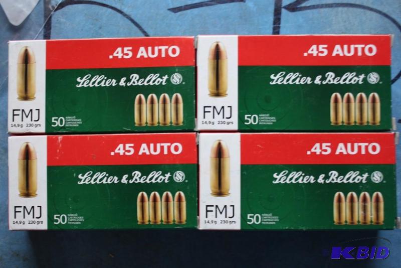 lot 91 image: Lellier and Bellot 45 Auto ammo app. 200 ct....