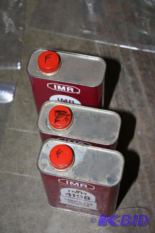 lot 914 image: Lot of (3) IMR 4198 Smokeless Powder....
