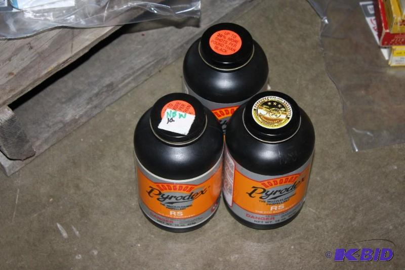 lot 921 image: Lot of (3) Hodgdon Pyrodex Muzzle Loading Pro...