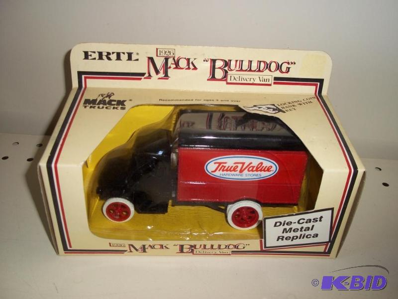 lot 133 image: ERTL Toys True Value Mack Bulldog Bank with o...