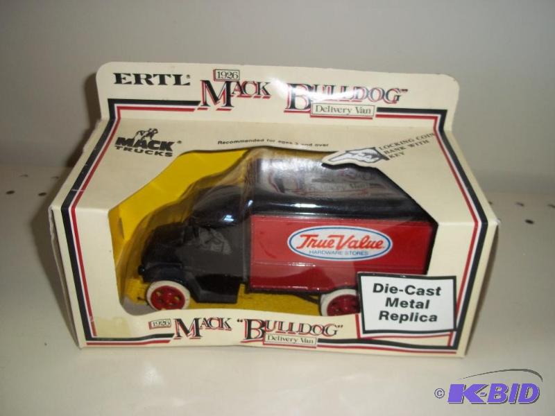 lot 147 image: ERTL Toys 1926 Mack Bulldog Bank with origina...