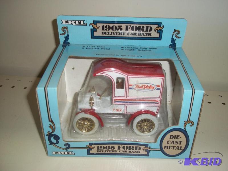 lot 159 image: ERTL Toys Ford 1905 Delivery Car Bank with or...