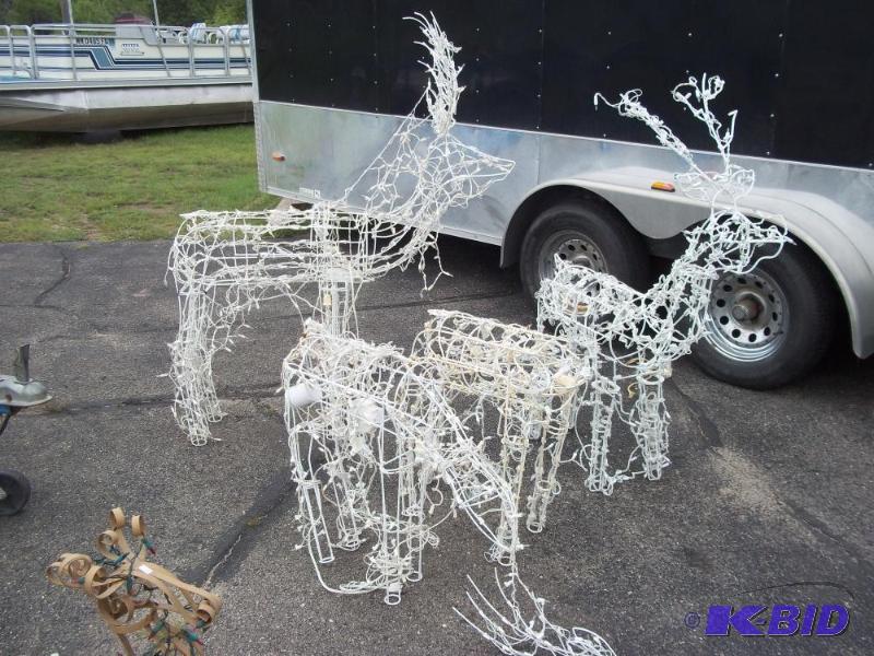 lot 170 image: White Lighted Reindeer...