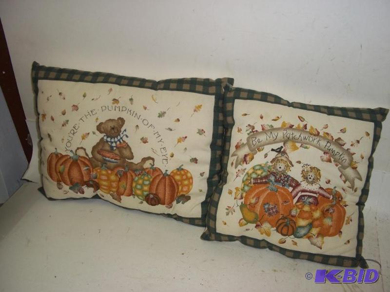 lot 278 image: Pair of Fall Decor Pillows...