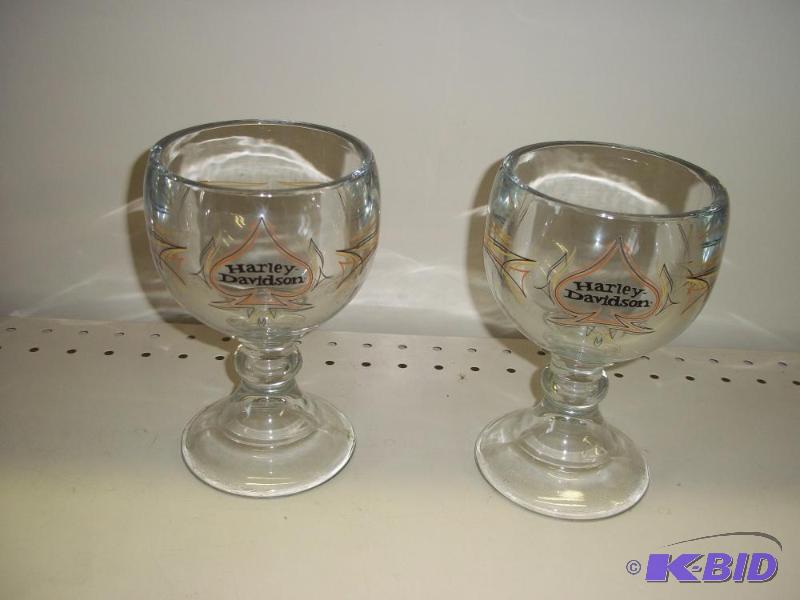 lot 41 image: Harley Davidson Drink Glasses...