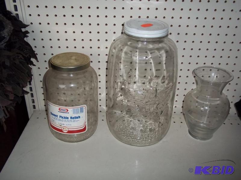 lot 93 image: Glass Jars and vase...