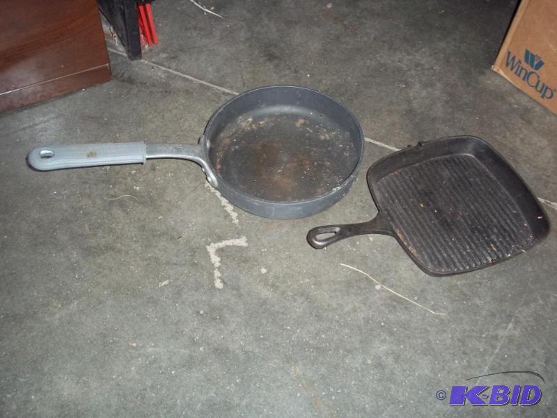 lot 95 image: 2 cast iron pans...