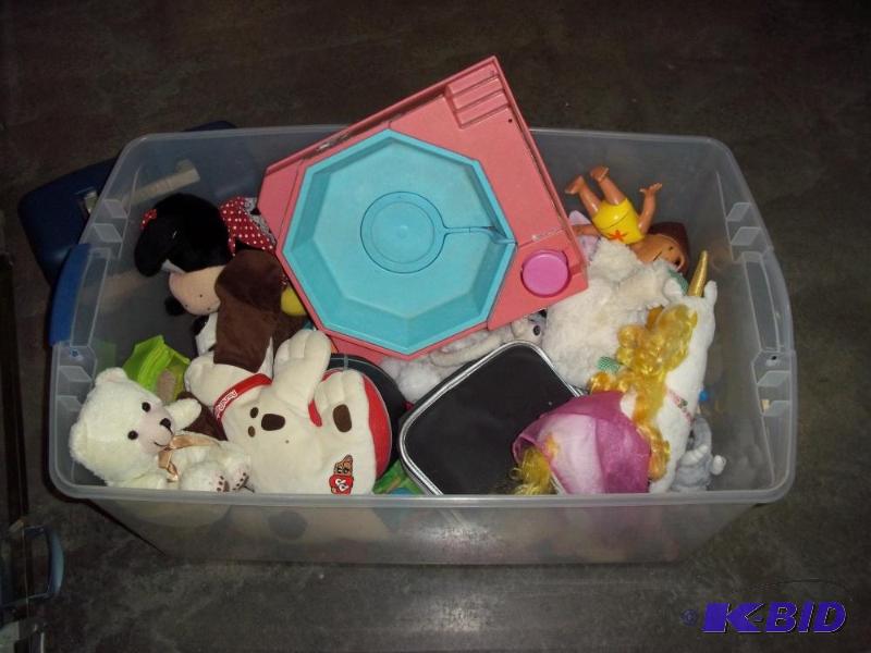 lot 96 image: Misc Tote of Kids Toys...