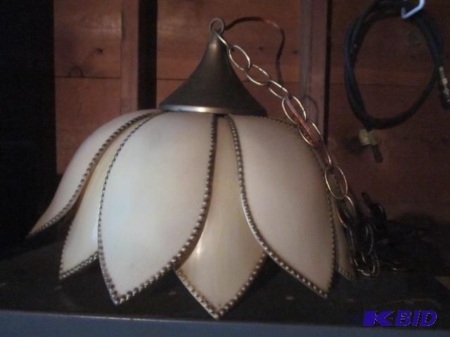 13 inch Mid Century hanging plastic swag lamp...