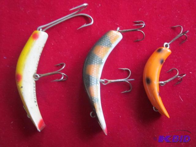 Lot (3) vintage Lazy Ike lures....