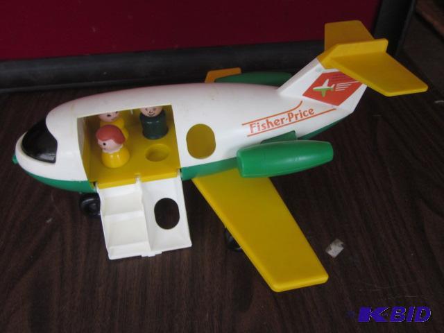 1980 Fisher Price airplane #182 with (3) Litt...