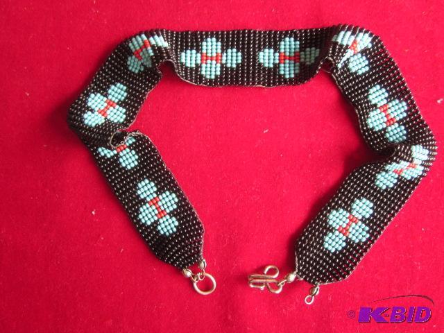 Native beaded choker necklace.&nbsp...