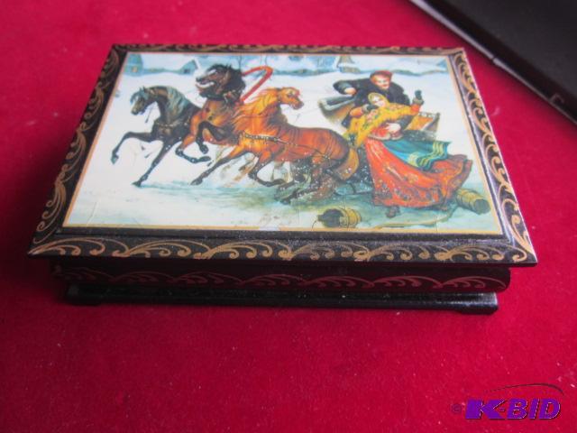 Boyarinoff Russian Laquer tea box....