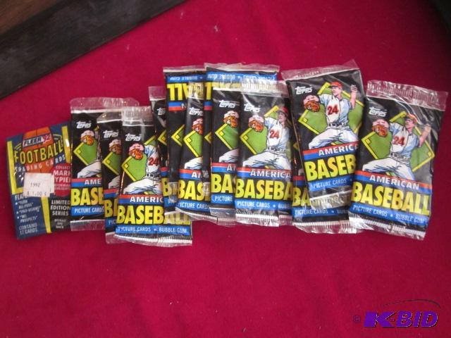 Lot of Baseball and Football cards, unopened ...