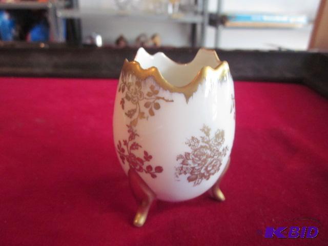 3 inch white porcelain gold gilded tooth pick...