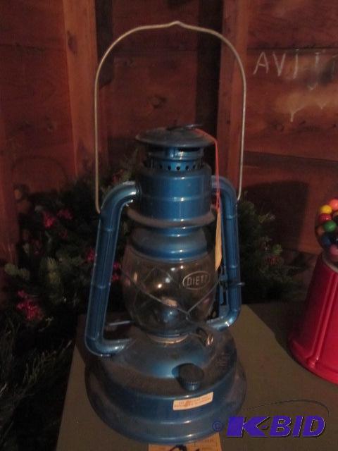 Vintage Kerosene lamp, new with tags, blue Di...