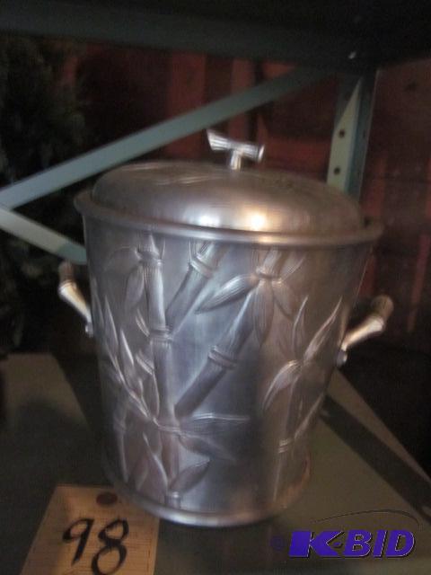 Hammered aluminum ice bucket. &nbsp...