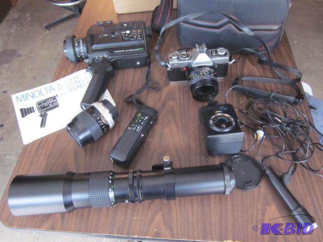 Lot of cameras and lenses. &nbsp...
