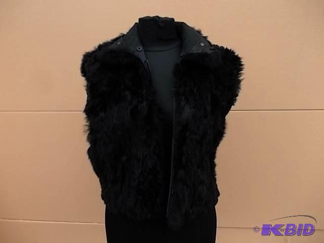 Bermans 5 Small Black Fur Vest...
