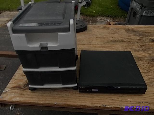 Video Storage Rolling Cart &amp 5 Disc CDDV...