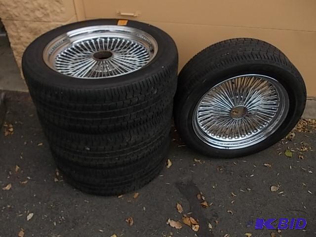 Set Of 4 Used Tires P275R20 On Chrome Wheels...
