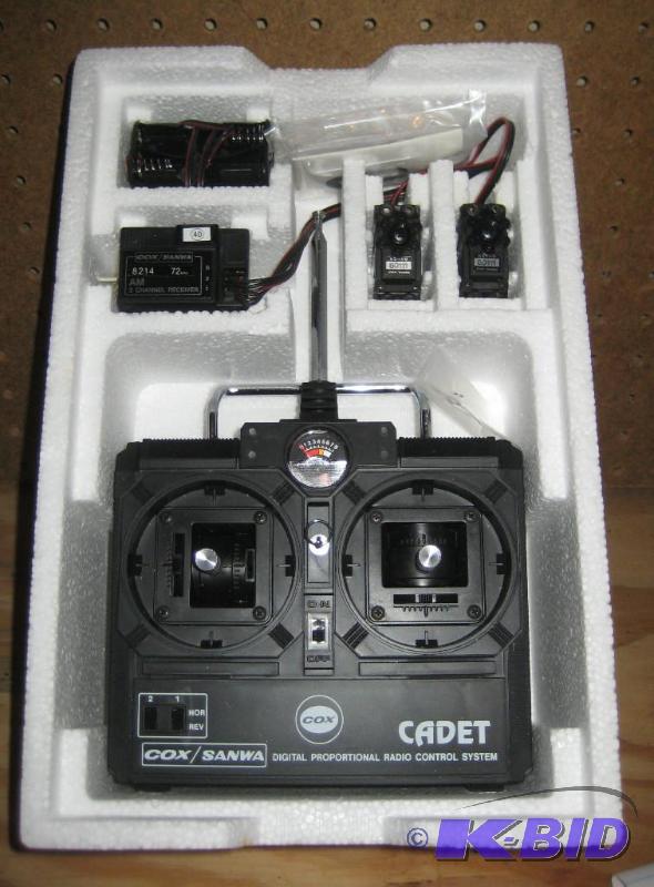 lot 4 image: Cox Cadet Two Channel Controller for Radio Controlled Plane