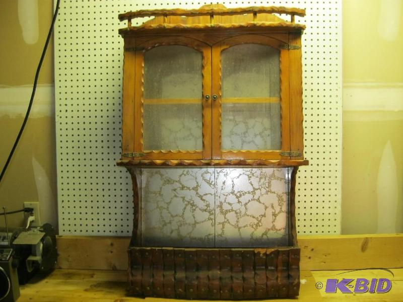 Large Wood Hanging Shelf Cabinet...