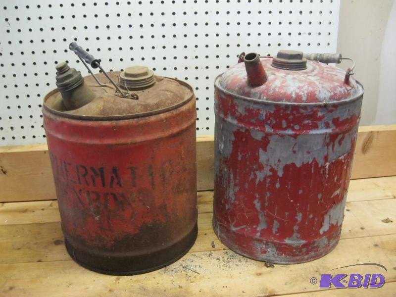 Pair Of Old Metal Gas Cans...