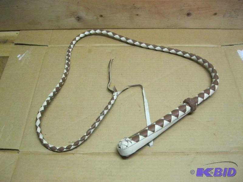 Small Leather Braided Bull Whip...