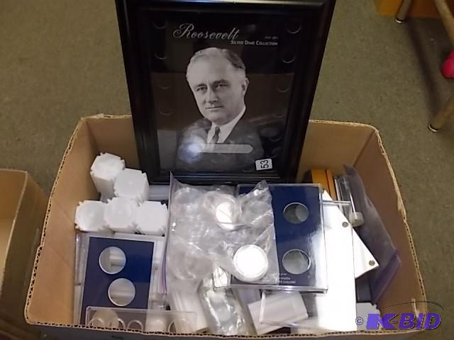 Large Box Of Coin Cases For Singles &amp Mul...