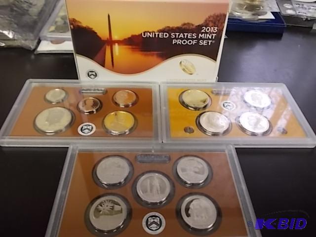 2013 US Proof Set With Presidential Dollars &...