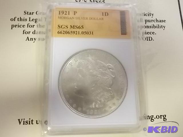 1921 P Morgan Dollar With COA &amp Grade Cer...