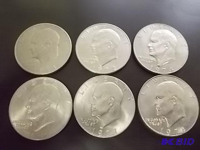6-Ike Dollars All Different Dates...