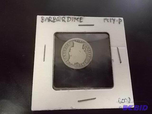 1914 Barber Dime...